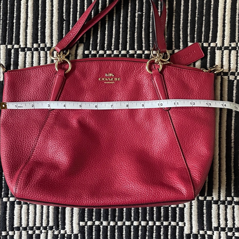 Coach Red Leather Women's Bag - Picture 4 of 5